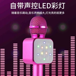 手机无线蓝牙麦克风 儿童K歌音响话筒一体USB电容麦克风