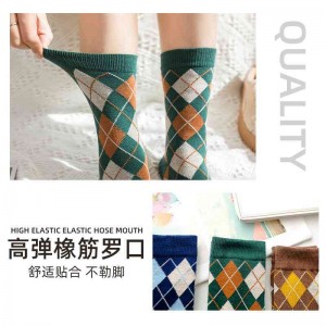袜子女款中筒堆堆袜 秋冬季纯棉长袜