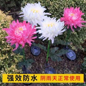 户外太阳能菊花灯,LED草坪灯