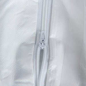 一次性无纺布65克普抗连体防尘服透气膜高抗连帽连脚民用防护服
