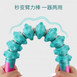 可弯曲狼牙棒滚轴肌肉放松按摩棒 健身筋膜棒