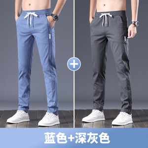 天丝弹力薄款直筒牛仔裤