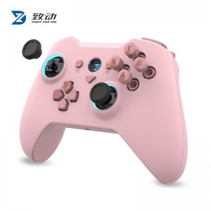 新版炫彩无线蓝牙带炫光多档震动游戏手柄