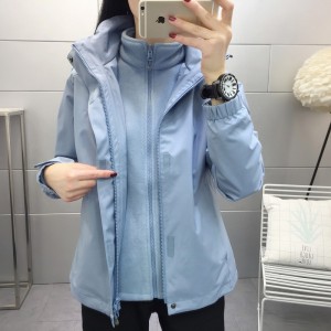 男女三合一抓绒内胆冲锋衣 可拆卸两件套防水透湿 户外保暖防寒服