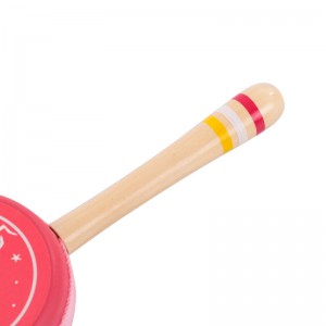 红色拨浪鼓 摇鼓 玩具婴幼儿听力 抓握训练   安抚玩具