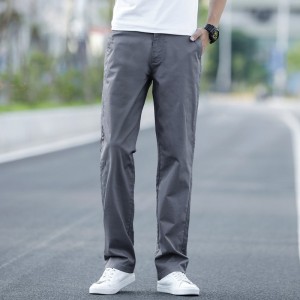男夏季商务休闲裤男士宽松直筒弹力