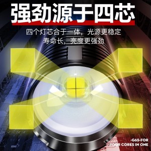强光手电筒  led应急灯 骑行家用防水
