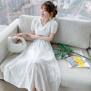 女装 裙子 长裙 连衣裙  中长款棉麻