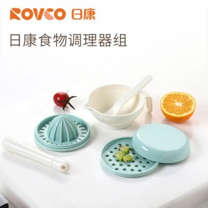 宝宝辅食工具套装手动研磨器食物果泥研磨棒7件套
