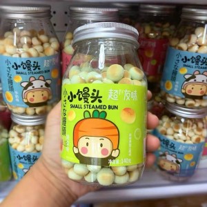 儿童牛奶饼干小馒头140g罐装休闲小零食