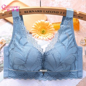 夏季薄款内衣女上托防下垂收副乳轻薄透气无钢圈文胸