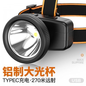 强光头灯 led充电高亮防水头戴式电筒 高续航户外钓鱼应急灯