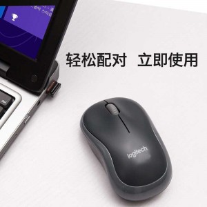 罗技M186无线鼠标电池款10米覆盖USB接口办公鼠标