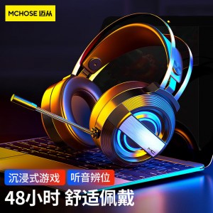 MC q9电脑耳机头戴式游戏专业电竞降噪吃鸡绝地求生耳麦有线带麦克风