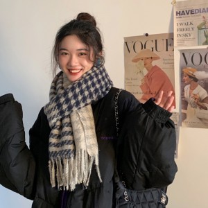 围巾女双面韩国2022新款百搭加厚保暖披肩秋冬季学生披肩围脖