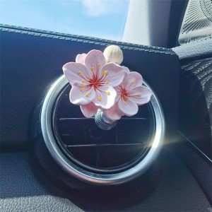 汽车INS 桃花出风口  桃花空调口   装饰香水