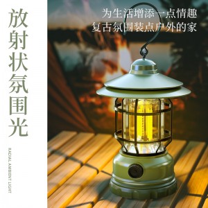 绿色露营灯 帐篷灯 户外野营灯 应急装备挂灯