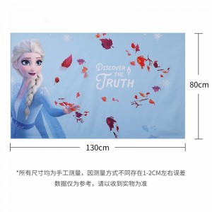 迪士尼儿童浴巾艾莎公主女童沙滩巾速干便携海边换衣沙滩巾毛巾