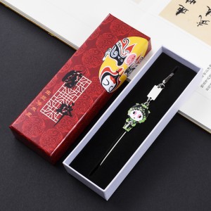 可爱金属国粹京剧脸谱吊坠书签复古典中国风文创产品