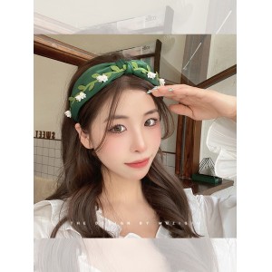 超显白绿发箍 女网甜美头箍 少女清新发卡