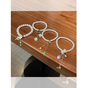 珍珠手链 发圈头绳 女夏季气质ins皮筋 超仙皮套