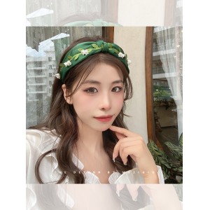 超显白绿发箍 女网甜美头箍 少女清新发卡