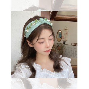 超显白绿发箍 女网甜美头箍 少女清新发卡
