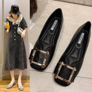 豆豆鞋 女平底小皮鞋 女士一脚蹬 春夏季懒人鞋