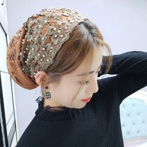 女包头帽回族帽子头巾帽子夏季薄款纱巾盖头时尚包头帽 藏青