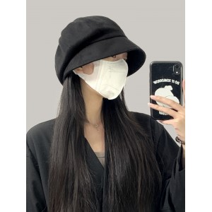 秋冬帽子女 渔夫帽 大头围贝雷帽 冬季素颜显脸小八角帽