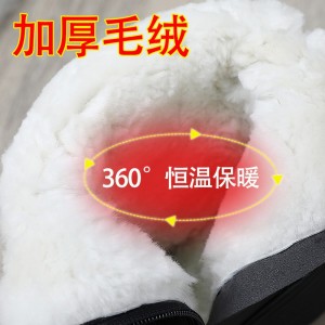 中老年女鞋 防滑短靴羊毛老人棉鞋