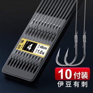 成品子线双钩 金袖有刺无刺鱼钩 绑好双钩 手工绑制线钩套装