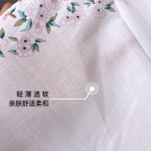 전면 손수건 땀을 닦다 땀을 흡수하다 순면 여학생 고풍 꽃무늬 손수건 