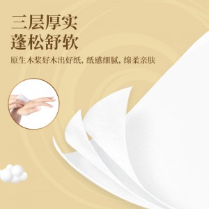 抽纸 纸巾 面巾纸 原木纯品金装系列