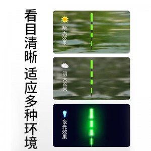 加粗醒目浮漂 咬钩变色夜光漂 日夜两用电子漂高 灵敏重力感应鲫鱼漂