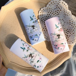 전면 손수건 땀을 닦다 땀을 흡수하다 순면 여학생 고풍 꽃무늬 손수건 