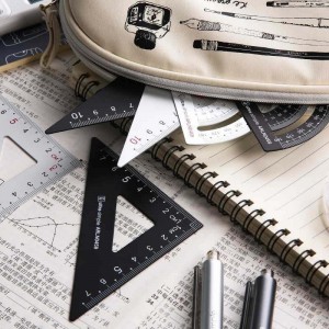 学生文具铝合金套尺四件套ARLN0459 颜色多样