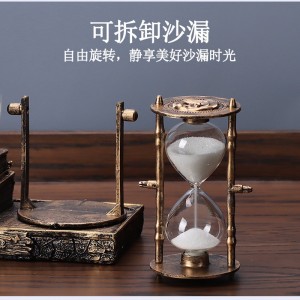 带灯光音乐家居桌面装饰公室创意摆件送男女朋友生日礼物教师节礼物 复古水晶球金色