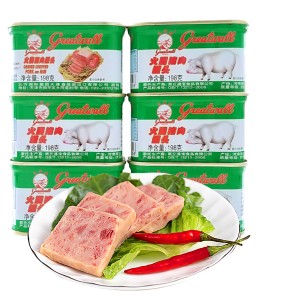 小白猪火腿猪肉罐头