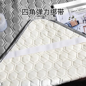 雅鹿自由自在 A类抗菌乳胶冰丝席三件套 单人成人可机洗夏凉席夏季可水洗席子夏天可折叠席1.5米床 灰色