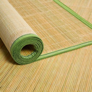 单人宿舍凉席竹子 绿色包边竹凉席