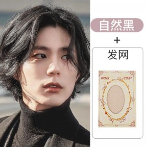 내추럴 블랙 + 헤어넷 로즈넷