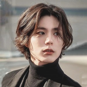 멋쟁이 가발 단발 부스스한 가르마 앞머리 없는 내추럴 남성 풀오버 
