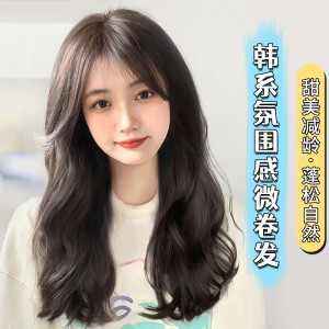 全头头套 大波浪长卷无痕 仿真全真人发自然整顶式假发套