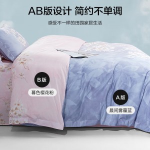 床上四件套纯棉床笠被套被罩双人床上用品花卉套