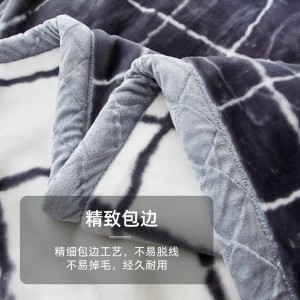 加厚拉舍尔毯子双层绒毯 双人保暖午睡毯盖毯