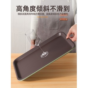 托盘 长方形圆形 大茶水酒店厨房 高档塑料一体 防滑传菜上菜专用商用