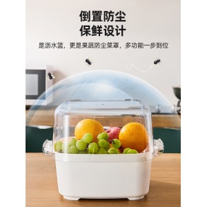 双层洗菜盆 沥水篮 厨房家用塑料水果盘 客厅水槽滤水菜 篓淘洗菜篮子