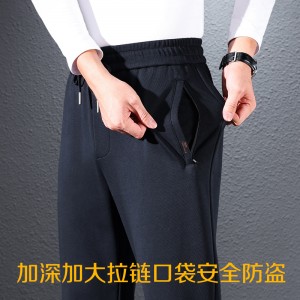 纯棉运动裤 男春秋款男士休闲裤 中年爸爸裤子 夏季薄款男裤 男款卫裤