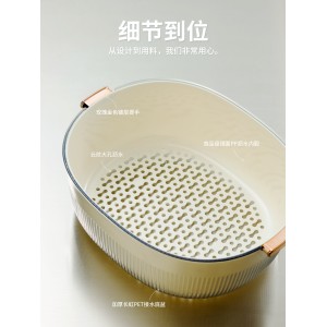 洗菜盆 沥水篮 厨房双层洗菜篮 滤水洗水果神器 淘菜盆 水果盘